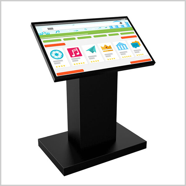 Screen 32 pouces est borne tactile composée d’un large écran 32’’ (81cm) 16/9 professionnel haute-définition équipé de la technologie tactile capacitive.
