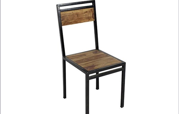 Chaise industrielle bois métal